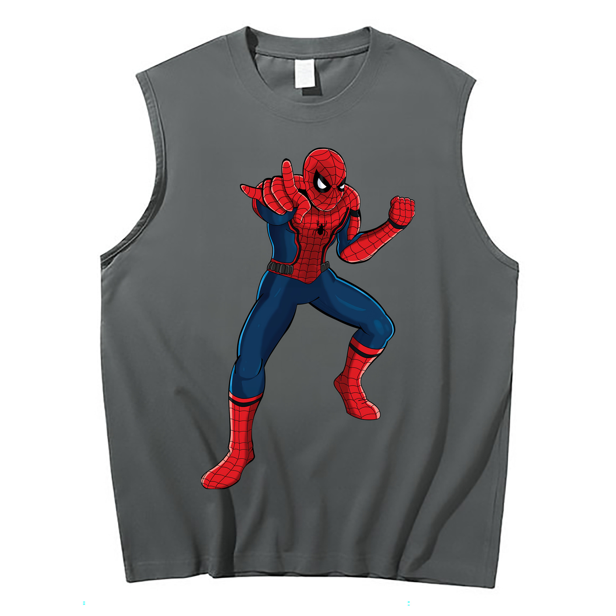 （画像用） Spider Man スパイダーマン コットン100％タンクトップ（フロントプリント）
